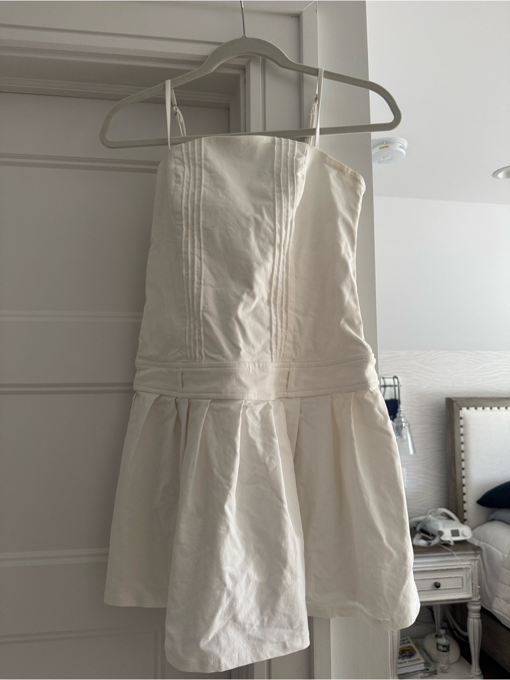 wild fable Cream Pleated Mini Dress